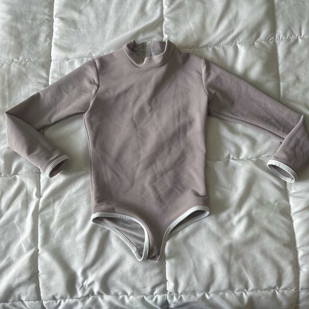 LainSnow Slate Grey Rashguard Swimsuit